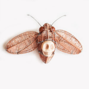 Kate Packer - Wire Moth skull Brooch