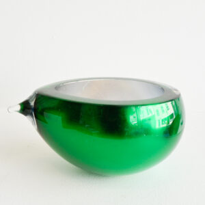 Emmy Palmer - Green Glass and Silver Pip Bowl