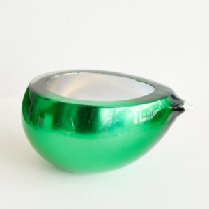 Emmy Palmer - Green Glass and Silver Pip Bowl