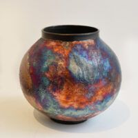 Abi Higgins - Smoke Fired Copper Raku Moon Jar