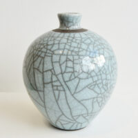 Dan Chapple - Light Turquoise Crackle Vase