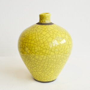 Dan Chapple - Yellow Crackle Short Vase