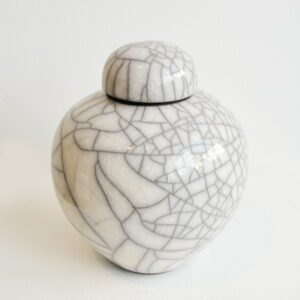 Dan Chapple - White Crackle Lidded Jar