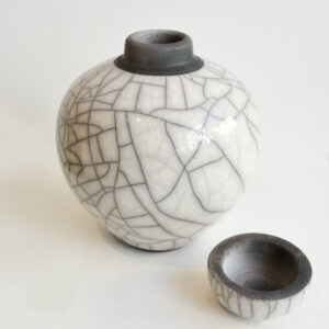 Dan Chapple - White Crackle Lidded Jar