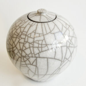 Dan Chapple - White Crackle Lidded Vessel