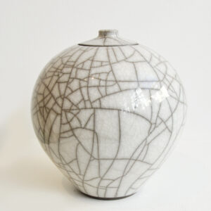 Dan Chapple - White Crackle Lidded Vessel