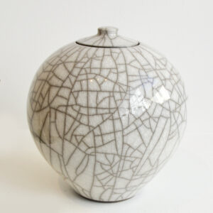 Dan Chapple - White Crackle Lidded Vessel