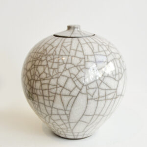 Dan Chapple - White Crackle Lidded Vessel